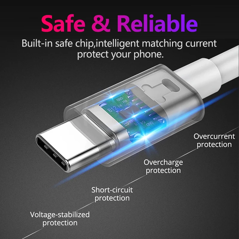 USB Type C Cable Short Charging Data Cable For Samsung S9 S8 Plus USB-C Wire For Huawei Xiaomi MI8 MI 9 Charger Cable