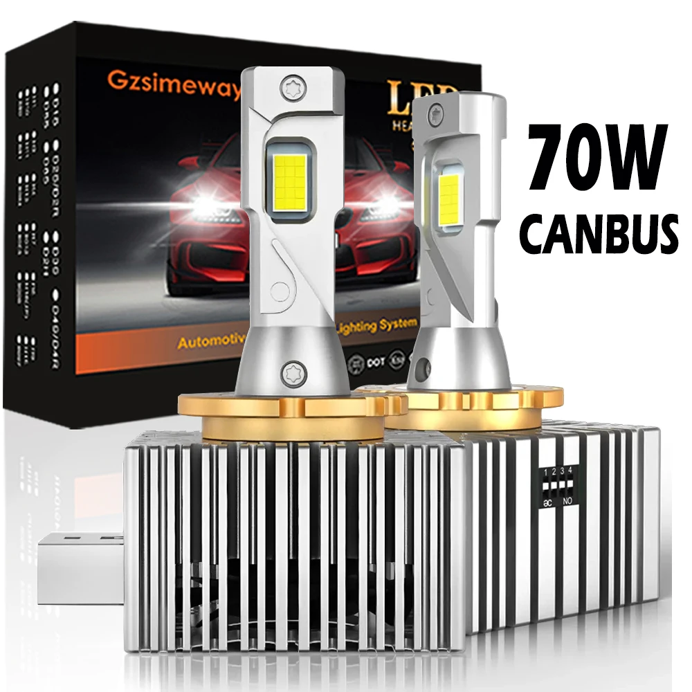 

Gzsimeway D1S D3S LED Headlight Canbus D2S LED Car Light Lamps D4S D5S D8S Auto Headlamp Bulbs 40000LM 6000K Turbo Plug & Play