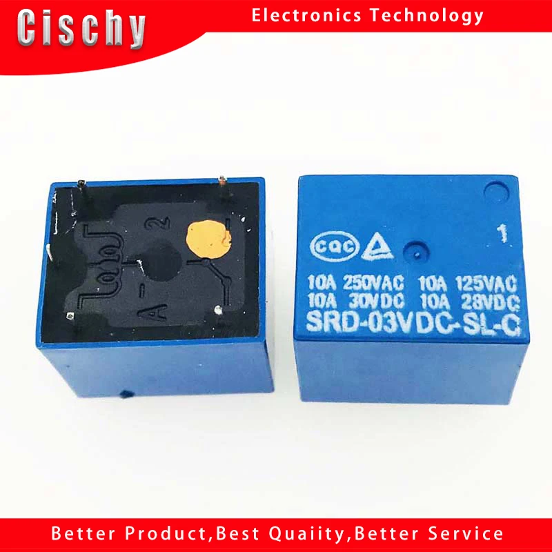 1pcs Relays SRD-03VDC-SL-C SRD-05VDC-SL-C SRD-06VDC-SL-C SRD-09VDC-SL-C SRD-12VDC-SL-C 3V 5V 6V 9V 12V 24V 48V 10A 250VAC 5PIN