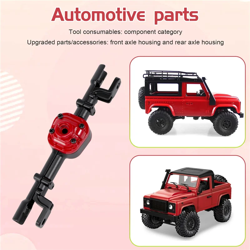 ABUM-Metal Front And Rear Bridge Axle Housing Case For MN D90 D91 MN99 MN99S 1/12 RC Car Upgrade Parts Accessories