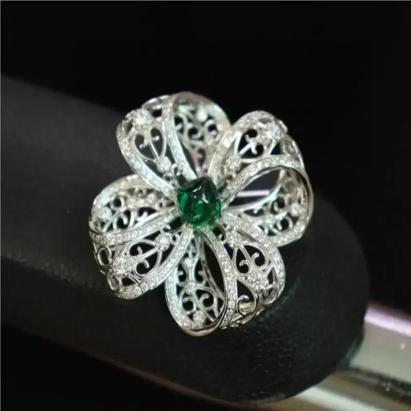 Ruif elegante s925 Silber Zircona Bowknot Brosche Edelsteine Schmuck für Frau Geschenk