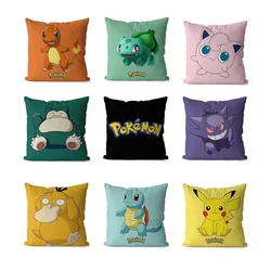 45x45cm Pokemon Cushion Cover Pikachu Meowth Poke Ball Charmander Kawaii Anime Pillowcase Anime Figure Decor Sofa Pillow Cover