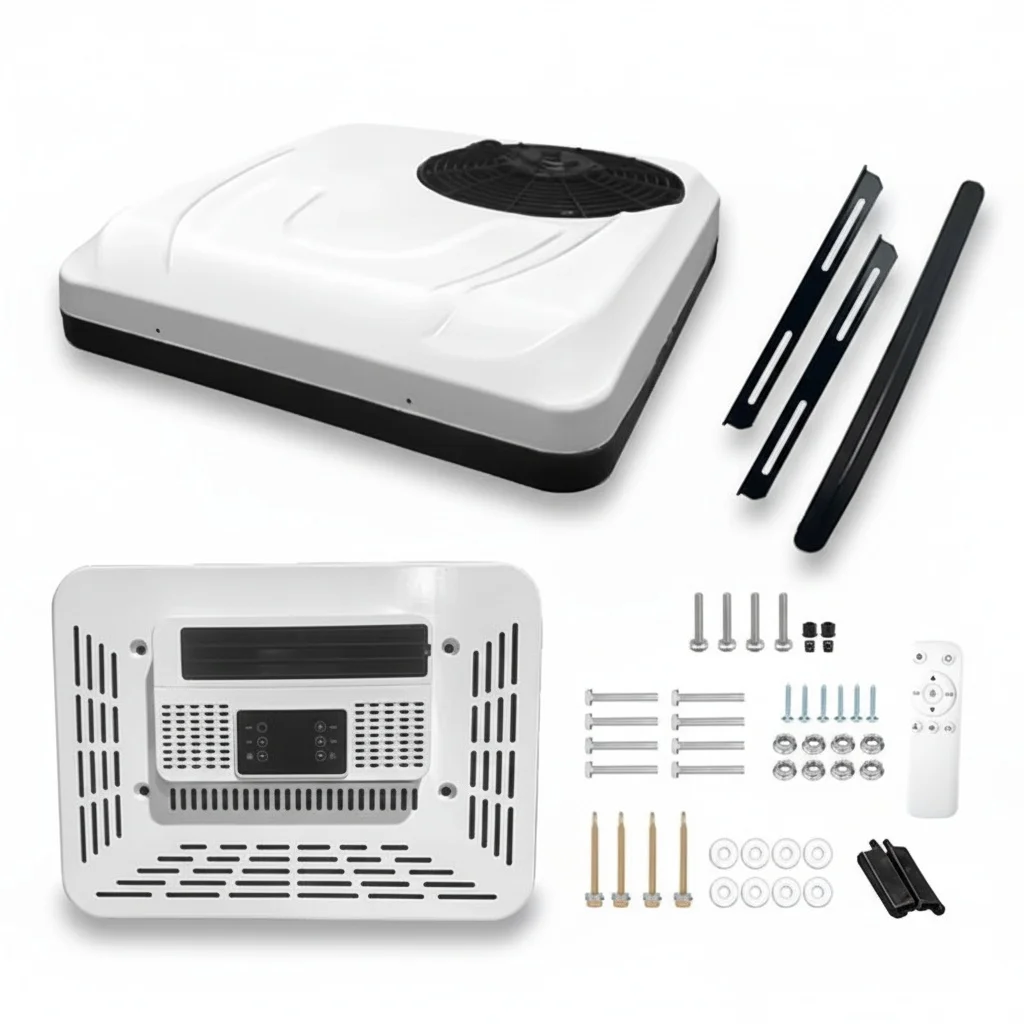 

Автономный кондиционер 12В/24В с медными трубками для установки на крыше, для грузовиков, фургонов, автобусов, домов на колесах, кранов