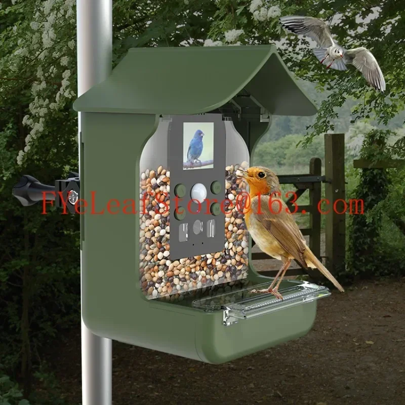 Waterproof Outdoor Garden Wildlife Camera Built-in Microphone Smart  Feeder with Camera