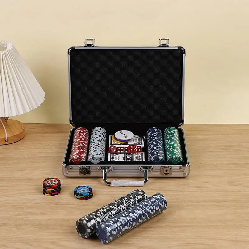 Poker Chips Set Casino Games for Partie Casino Chips Set Colorful Poker Set with Numbered Chips Complete Poker Playing Game Set