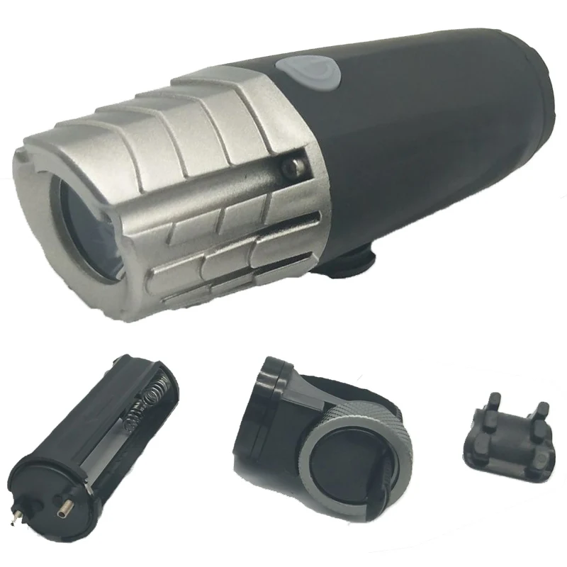 ZK50 Bike Light Super Bright Bicycle Front LED Flashlight Lamp Cycling Light Safety Waterproof Lamp + Holder Use 3* AAA Battery