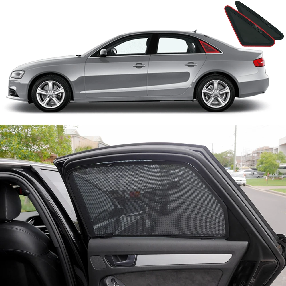 

For Audi A4 Sedan B9 2016-2023 Car Rear Side Baby Window SunShade Shield Front Windshield Frame Curtain Sun shade Visor