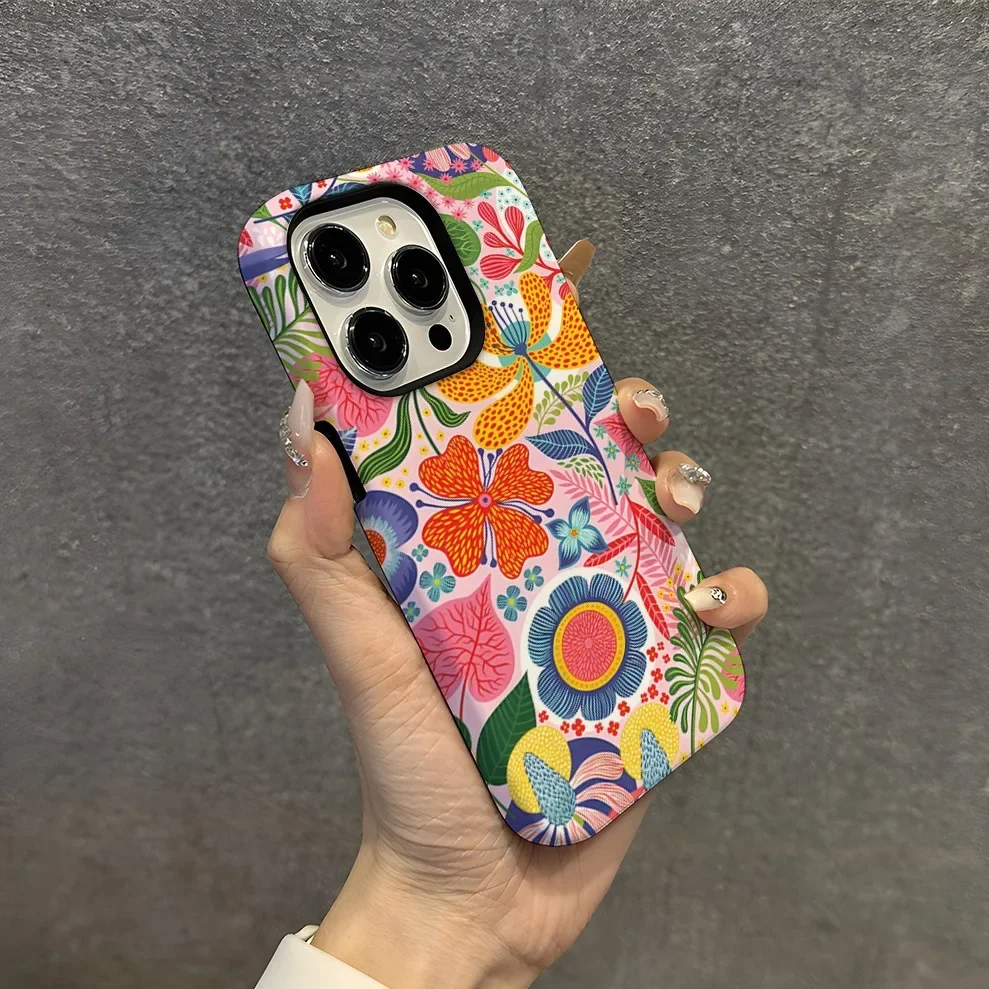 

For iphone16promax iPhone15 14plus 13Pro 12P double-decker case that illustrates the phone's two-in-one case Anti-wear Anti-fall