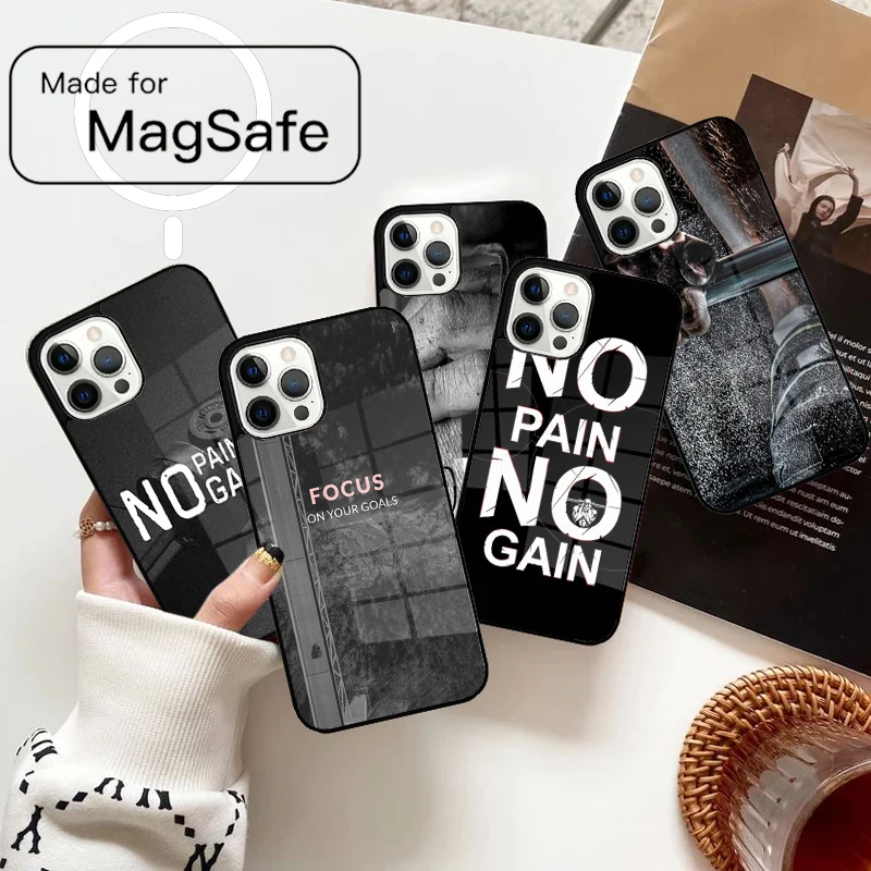 اللياقة البدنية فتاة رياضة حافظة هاتف مغناطيسية آيفون 17 الهواء 16e 12 13 14 15 برو ماكس Magsafe غطاء لاسلكي