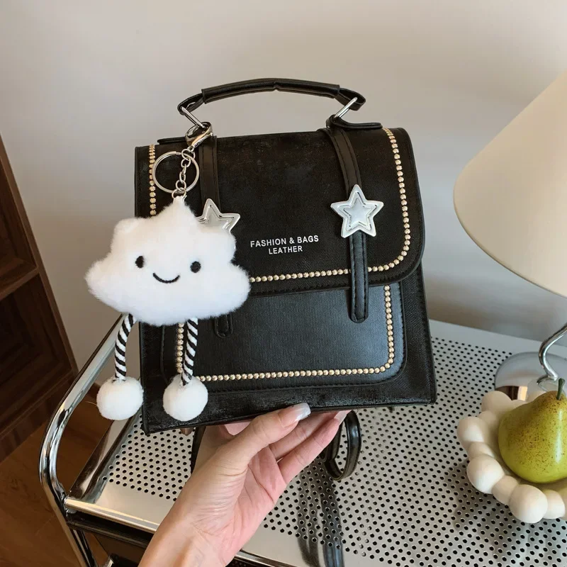 Niche design backpack backpack multi-purpose shoulder bag messenger bag small square bag