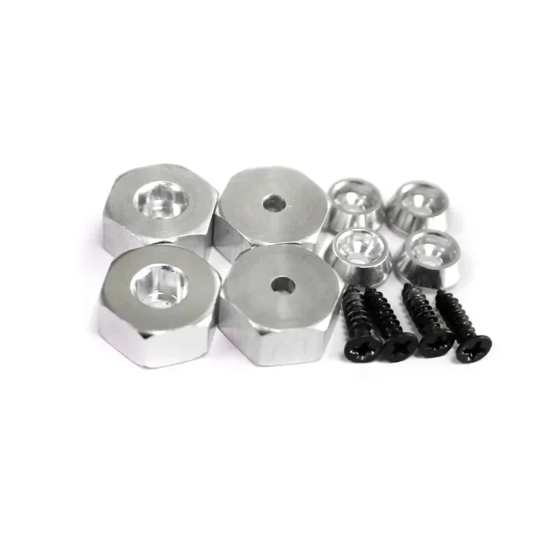 4PCS 5mm에서 12mm까지 메탈 컴바이너 휠 허브 헥스 어댑터 WPL D12 C24 C34 B24 B36 MN D90 D99 RC 자동차 업그레이드 부품