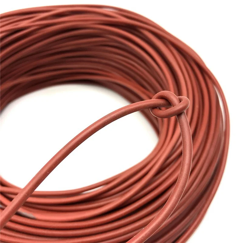 【Must-Haves】12K HEAT 50M 12K 33Ω/M Carbon Fiber Heating Cable 3MM Floor Warming Wire High Temperature Silicone Heating Cable Dur
