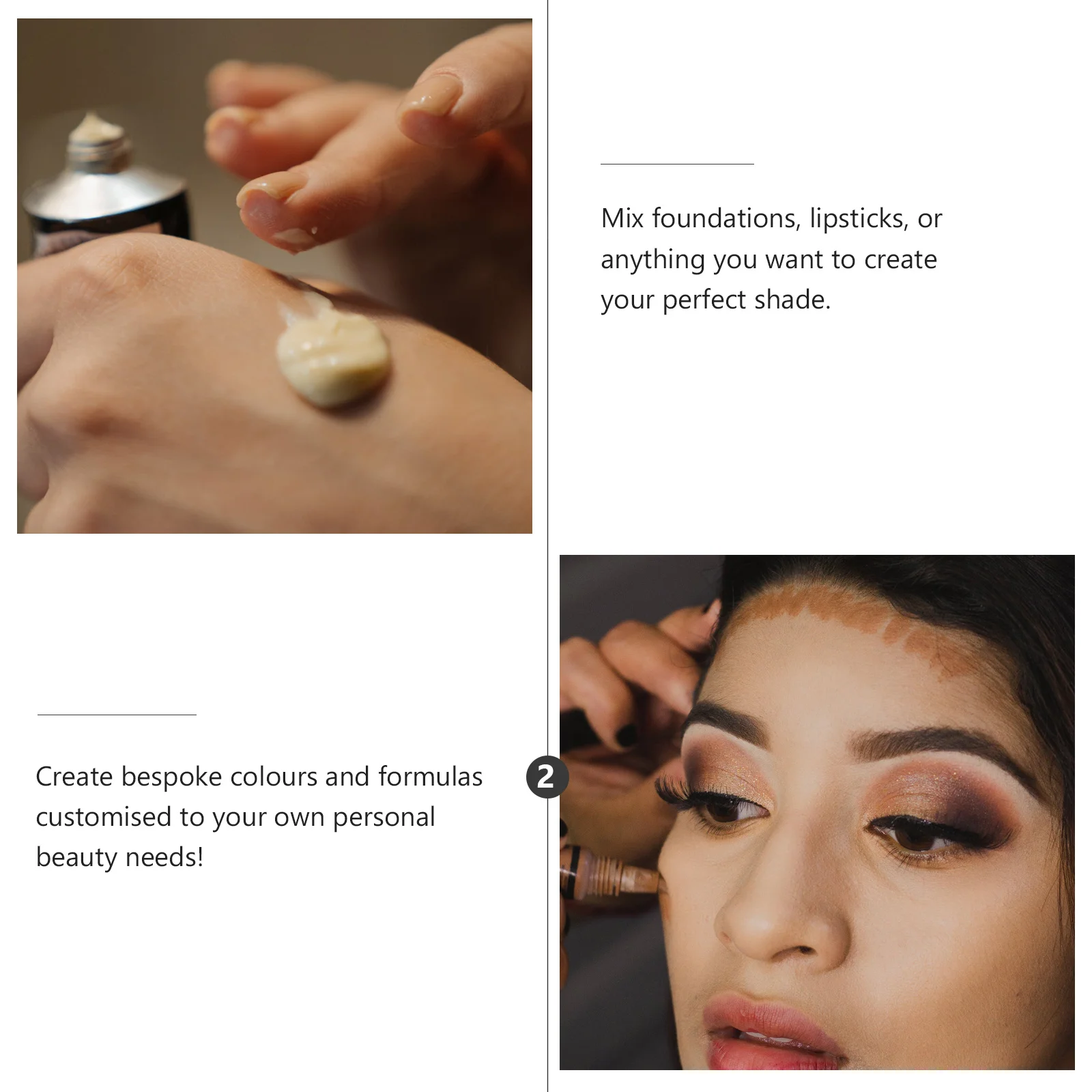 2Pcs Ergonomic Acrylic Hand Makeup Palettes Customizable Shades for Personal Beauty Needs Acrylic Handheld Makeup Palettes