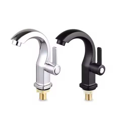 Bathroom &amp; Kitchen Basin Faucet: Single Lever, Deck Mounted, Cold Water Only with ABS Water Purifier - Single Hole Sink Tap