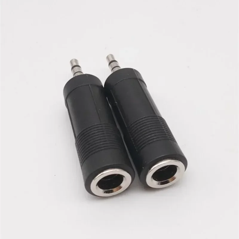 2pcs 3.5 Double Rotor 6.5 Adapter 3.5 Revolution 6.5 Female 6.5 Female to 3.5 Male Audio Signal Converter Small to Large