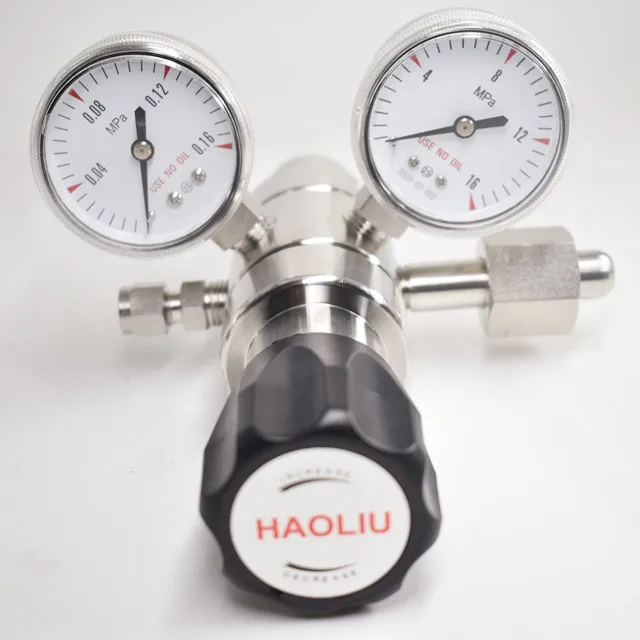 

Pneumatic Dual-Stage Pressure Regulator for Gas N2 Inlet Pressure 0-3000psi Outlet Pressure 0-120psi with Cylinder Connector