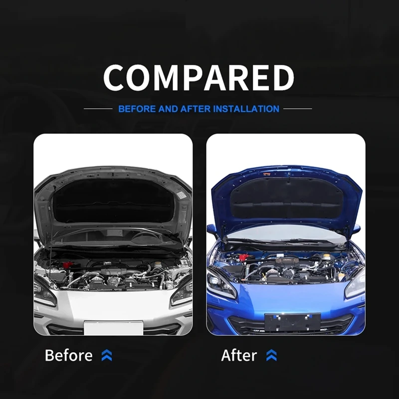 دعامات رفع غطاء المحرك الأمامي للسيارة لسوبارو برو ، تعديل دعامات الغاز ، أذرع القضيب ، صدمة الينابيع ، تويوتا GR86 #4