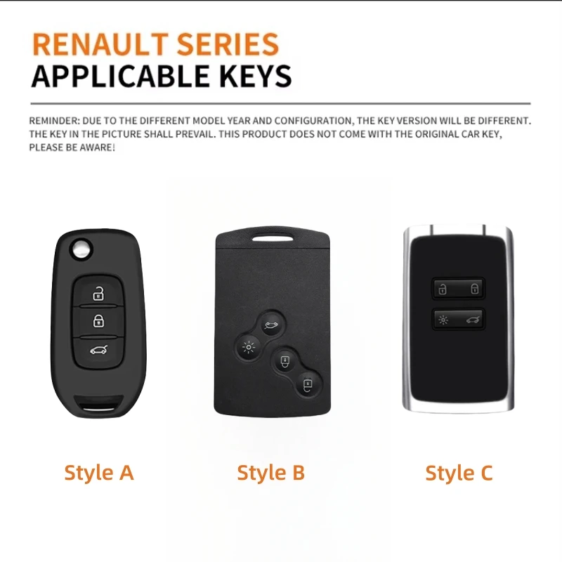 Car Key Case Cover For Renault Koleos Kadjar Captur Megane Talisman Espace Clio Zoe Scenic 4 Arkana Dacia Sandero Auto Accessori