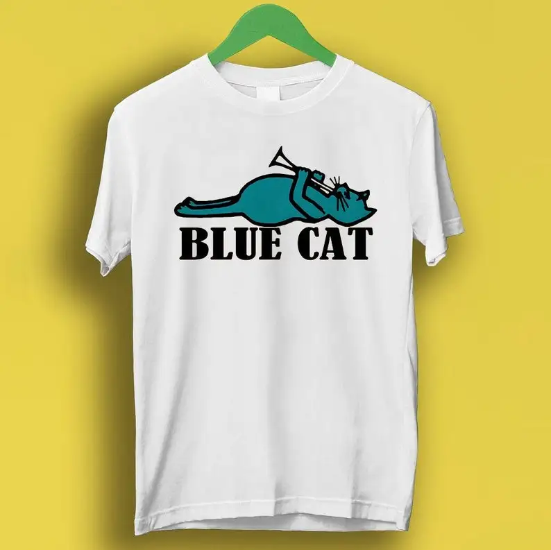 Blue Cat Records 60s Soul R&B Music Label Meme Gift Funny Tee Style Unisex Gamer Cult Music T Shirt P600