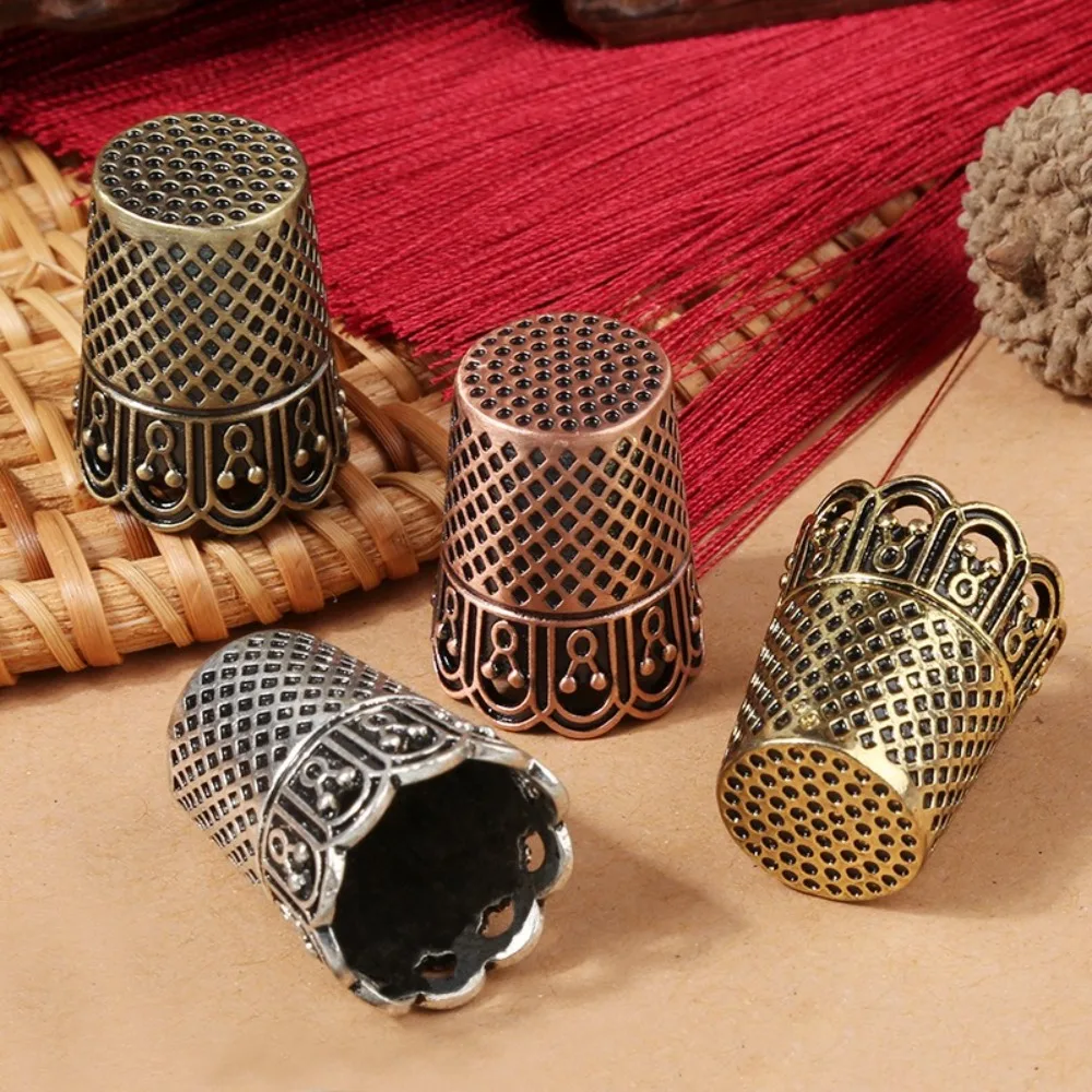 

Finger Guards Vintage Sewing Thimble Brass Sturdy Finger Cover DIY Convenient Sewing Tools Cutting