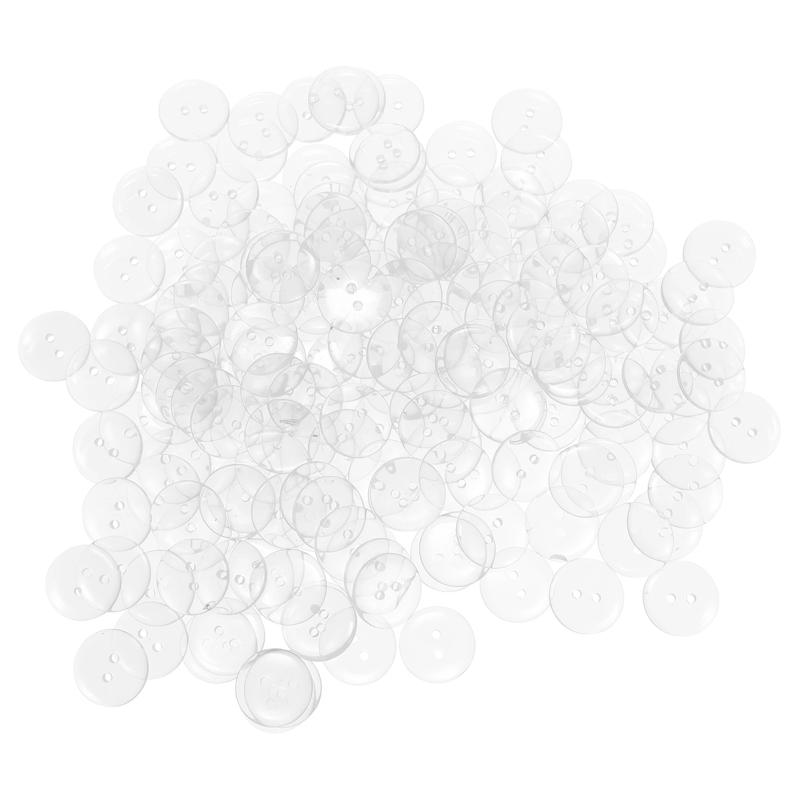 

1 Bag Bright Resin Buttons Clear -Eyed Sewing Buckles for DIY Clothes Sewing Crafts Decoration Painting