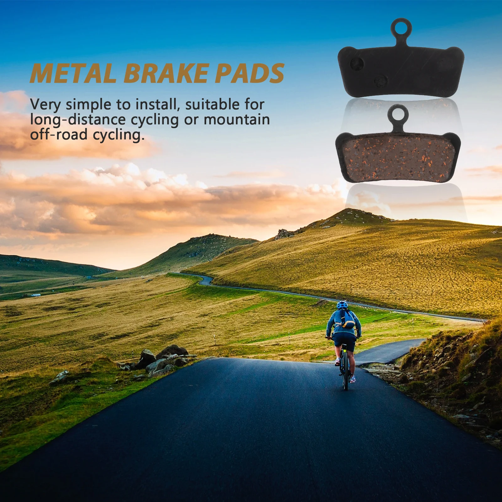 

Mountain Bike Disc Brake Pads High Performance Metal Replacement Brakes for M355 M446 Road Bikes Wear Resistant Long Life
