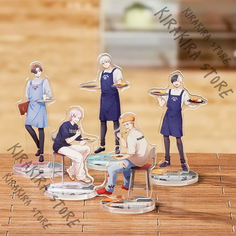 قواطع الرياح Suo Hayato Umemiya Hajime على شكل قلب صفيح شارة تأثيري شعار بروش الرسمية زخرفة الاكريليك الصغيرة