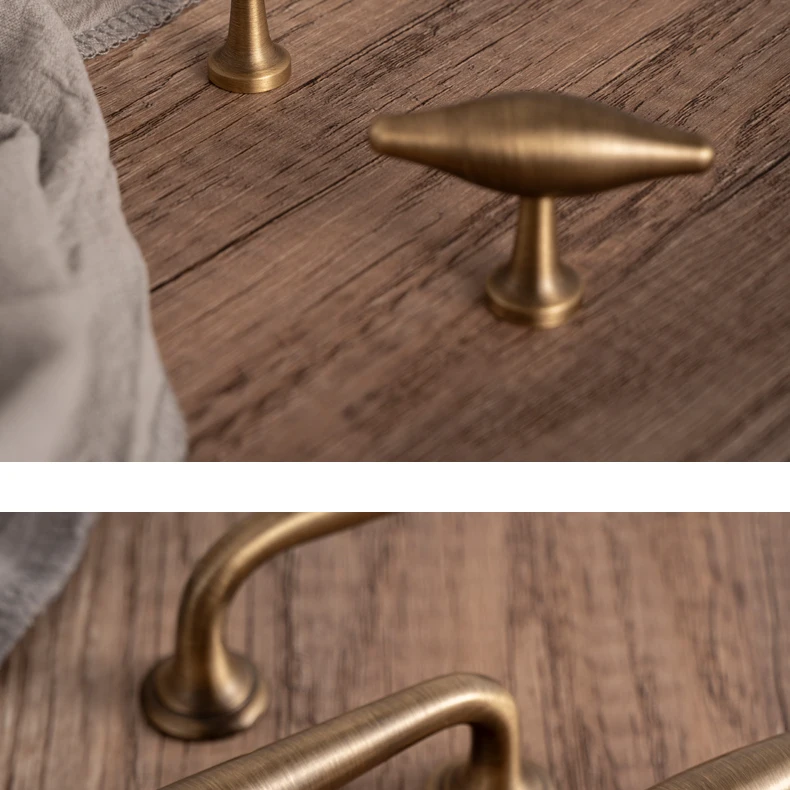 Antique brass cabinet handle and knob 6