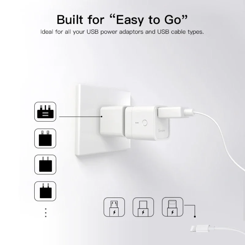 SONOFF-adaptador Micro USB de 5V, enchufe con Wifi, sincronización inteligente, carga, Control por aplicación EWelink, funciona con Alexa, Google Alice Home Assistant