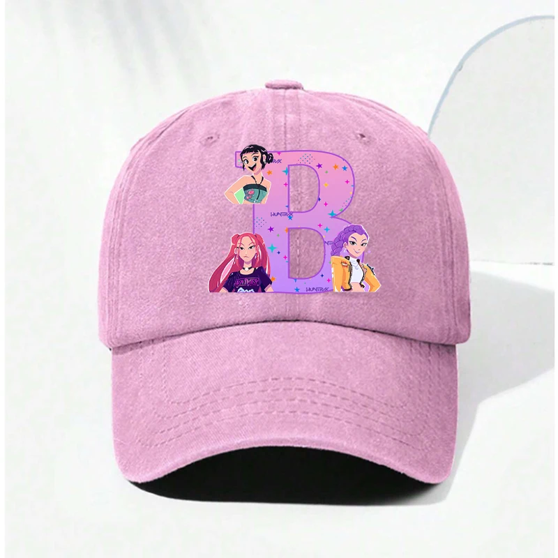 K-pop Demon Hunters Berretto da baseball di moda per le donne Cartoon Lettera AZ Stampato Berretti con visiera Protezione solare estiva Cappello Hip Hop Regali
