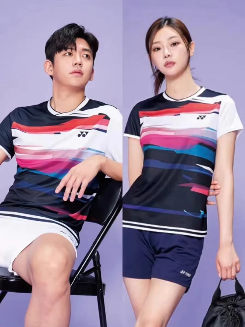 Yonex-Vêtements de badminton respirants à séchage rapide pour hommes et femmes, anti-transpiration, vêtements d'entraînement de compétition, neufs