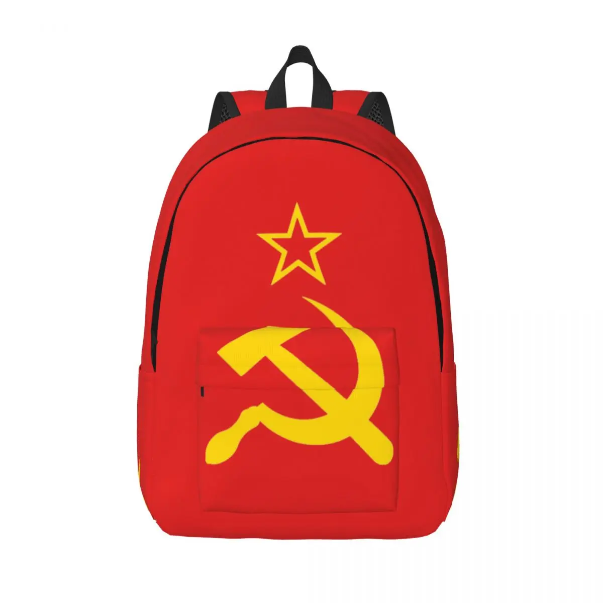 Mochila de lona con bandera rusa soviética para hombre y mujer, morral de viaje con diseño de martillo y hoz URSS, CCCP, ideal para estudiantes, ordenador portátil y regalo