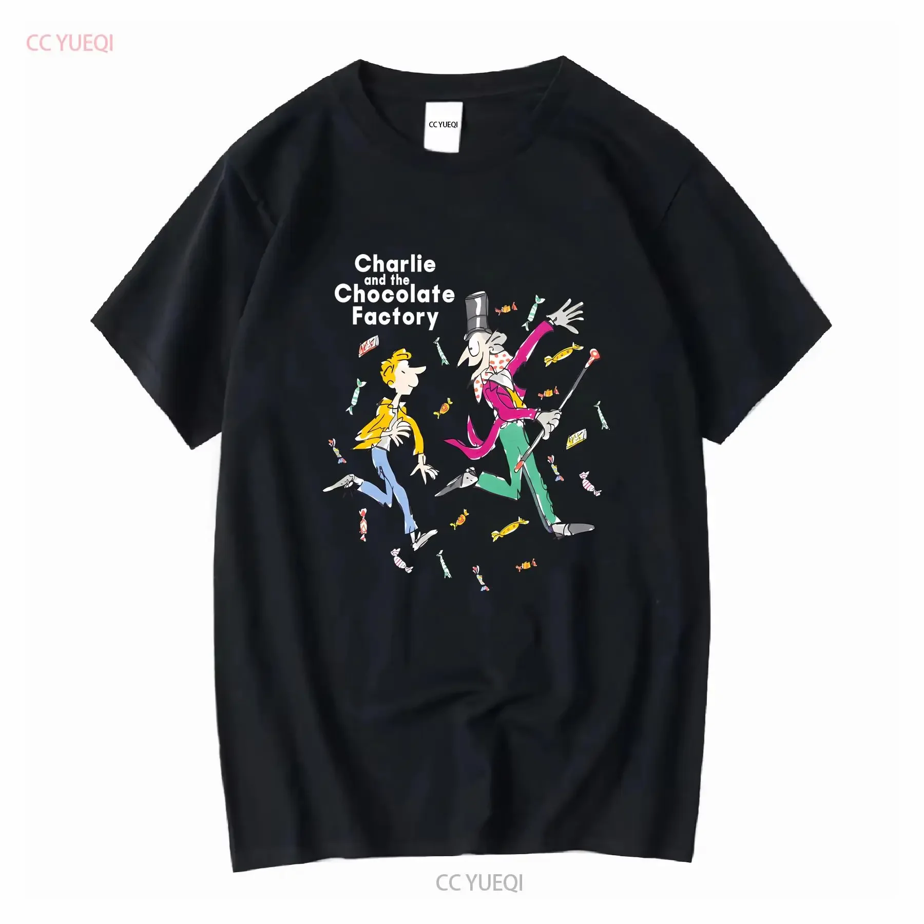 CHARLIE AND THE CHOCOLATE FACTORY Camiseta para niños de manga larga o corta vintage Lavado Moda Top cómodo para uso diario