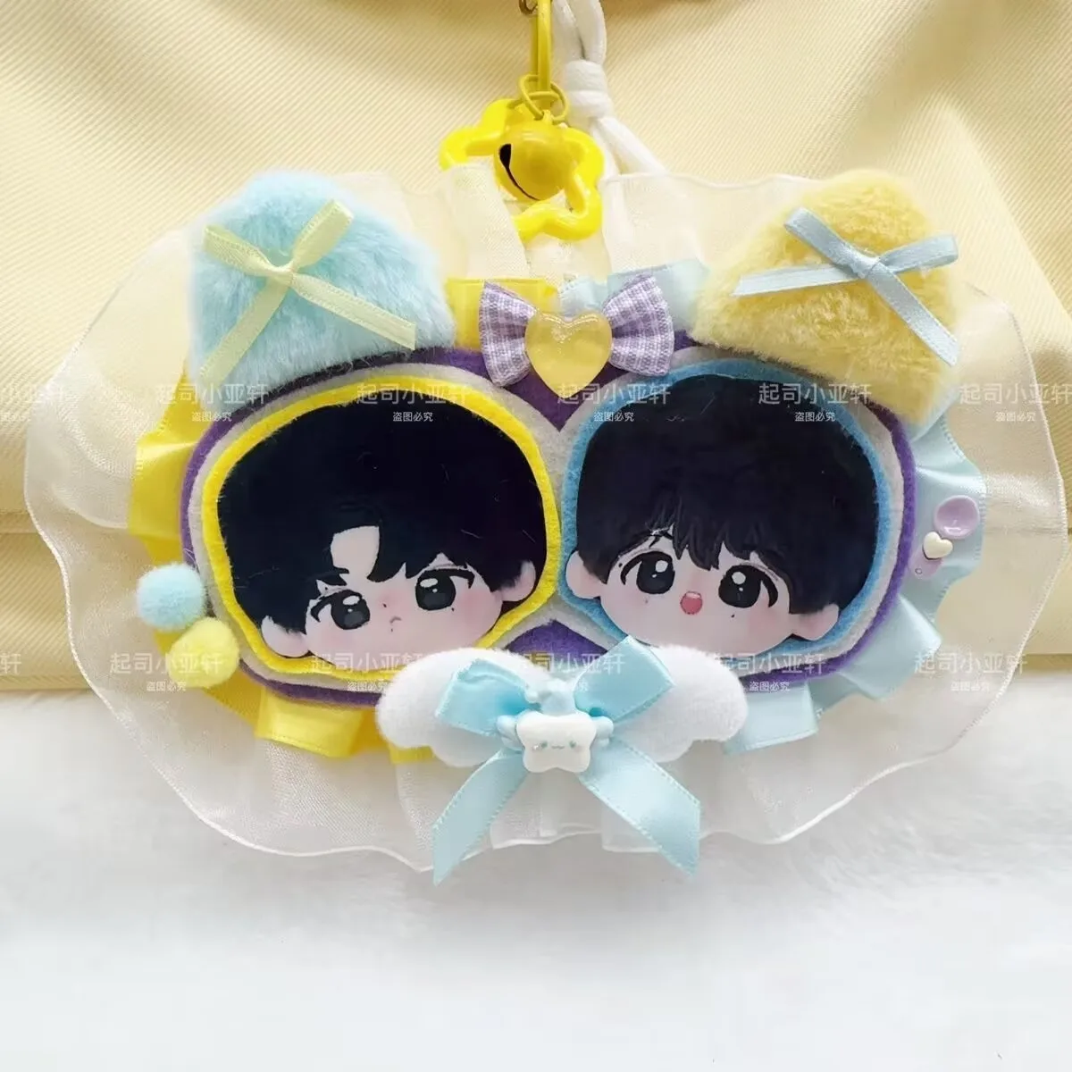 "عكسي الحب Tian Xuning Ziyu، Xu Ni Yu Sheng، CP قماش غير منسوج، سلسلة مفاتيح دمية رأس قلادة المنتج النهائي