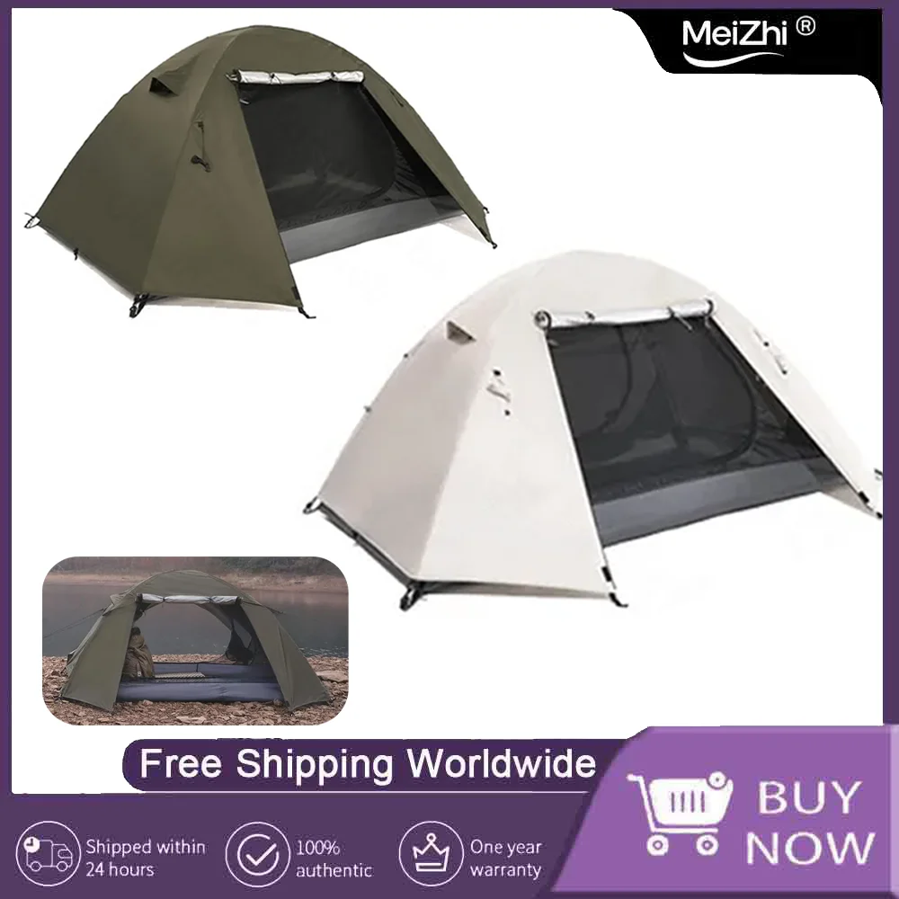 

Ultralight 2.1kg Outdoor Tent - Rainproof, Portable, Double Doors, 2 - 4 Persons, Folding for Camping Travel with Aluminum Pole