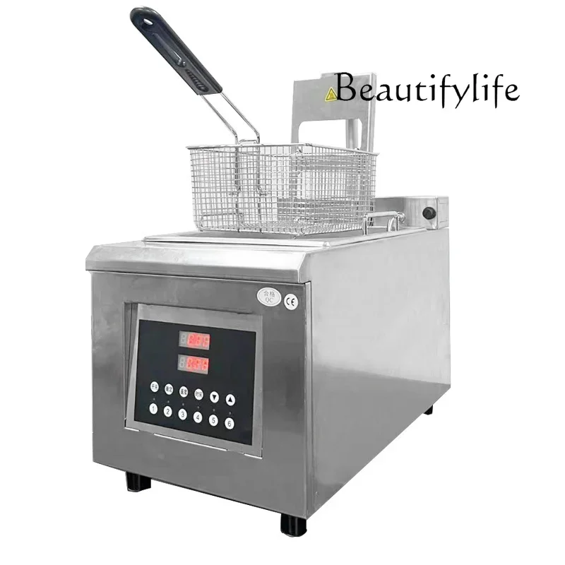 Commercial desktop automatic liftable frying furnace multi-functional western kitchen equipment