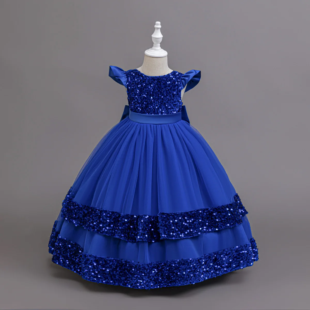 HETISO Elegant Girls Dresses For Christmas Wedding Children's Bridesmaid Ball Gown Kids Princess Birthday Party Clothes