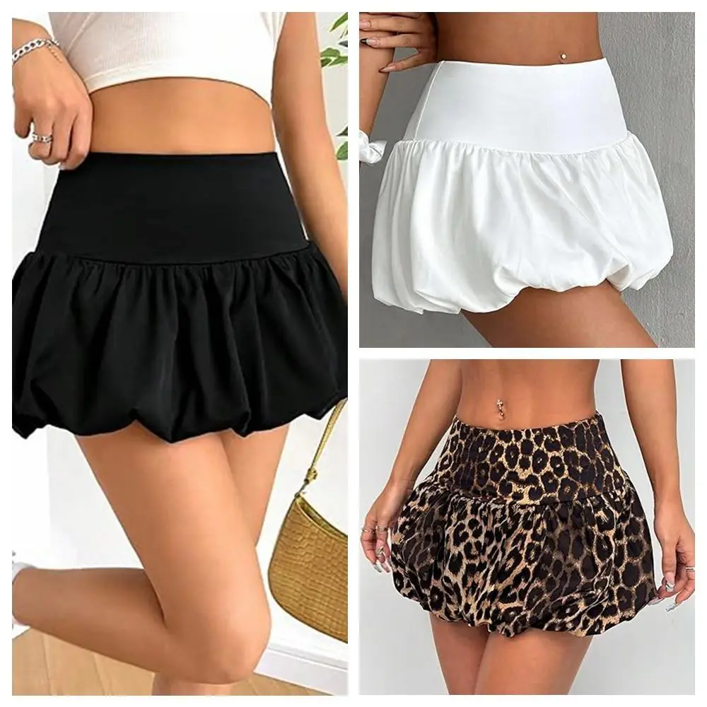 

New Low Waist Mini Skirt Y2K Streetwear Harajuku Ruched Skirts Leopard Print Lace Up Ruffles Skirt Jeans Decoration
