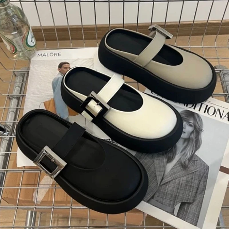 Women Flats Platform Slippers Mules Shoes Casual Sneaker 2026 Spring Slingback Sport Shoes Fashion Flip Flops Walking Zapatos