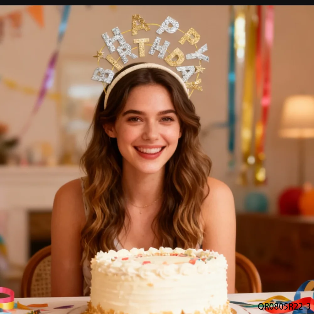 عصابة رأس عيد الميلاد الذهبية والفضية اللامعة من PESENAR، تصميم الحروف، زخرفة النجوم، لامعة رائعة