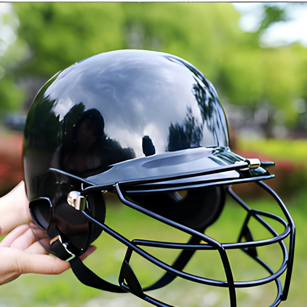 Baseball Batting Helmet, Face and Ear Protection Mask, Kids Safety Guard, Adjustable Headgear, Youth Sports Gear