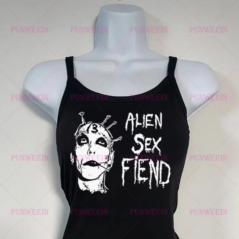 

Gothic Y2k Style Print Sleeveless Sexy Cool Tank for Women Harajuku Vest Punk Streetwear Aesthetic 90s Emo girl vintage Crop Top