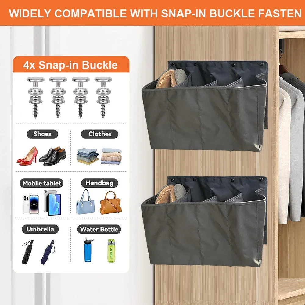 10-Zoll 4-Fach RV Wohnmobil Schuhaufbewahrungstasche Mehrfach-Taschen RV Wandmontage Aufbewahrungslösung für Wohnwagen Reisemobil – Detail 2