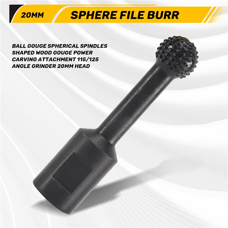 ABJY-Sgorbia a sfera Mandrini sferici Sgorbia per legno a forma di attacco per intaglio elettrico Smerigliatrice angolare 115/125