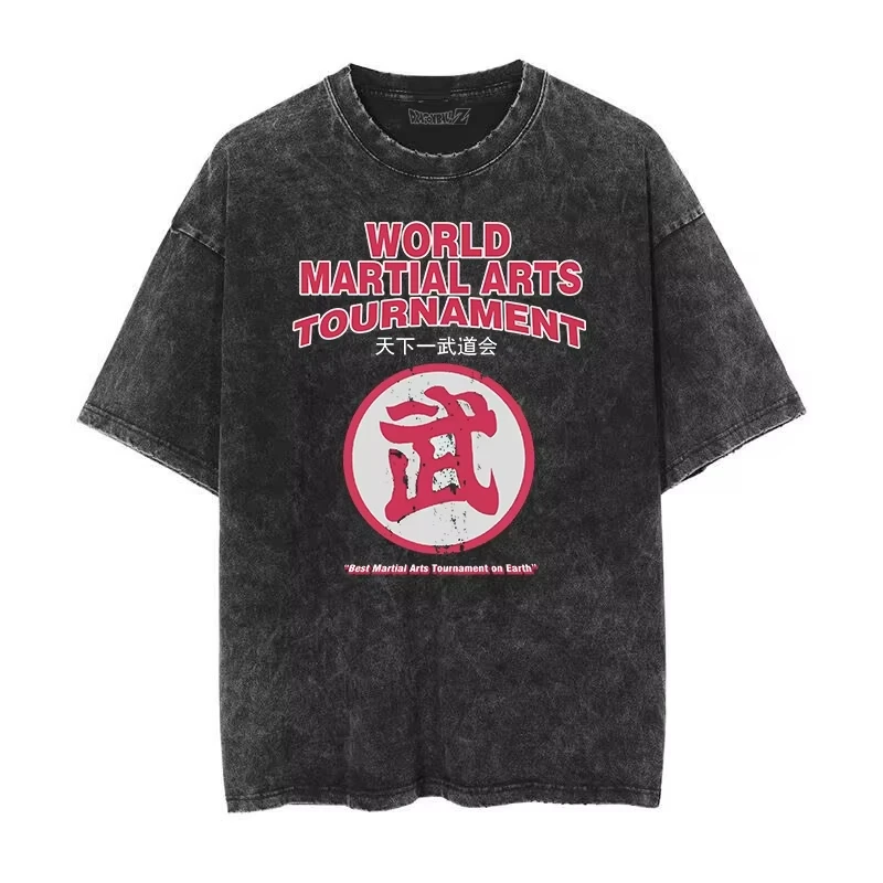 Camiseta Retro de Verano 2026 de Dragon Ball de 4 Estrellas, Estilo Nostálgico Lavado, 100% Algodón Pesado, Oversize Unisex Y2K