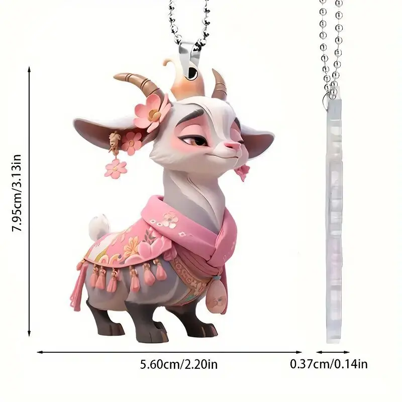 goat keychain Key Ring Cute Animals Key Chains For Women Friends Gifts Car Bag Charms Fashion Jewelry