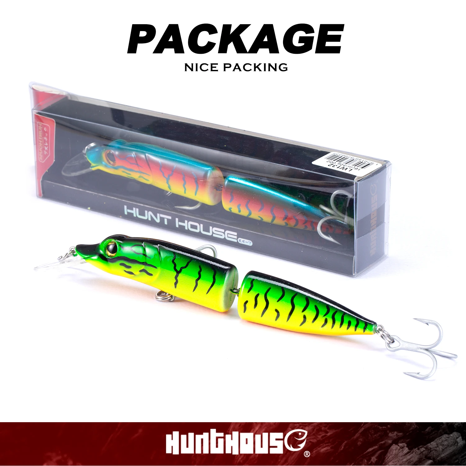 Hunthouse pike fishing wobber muskies lures minnow fishing lure hard jointed bait swimbait 12cm/16cm  15.5/32g  winter fishing