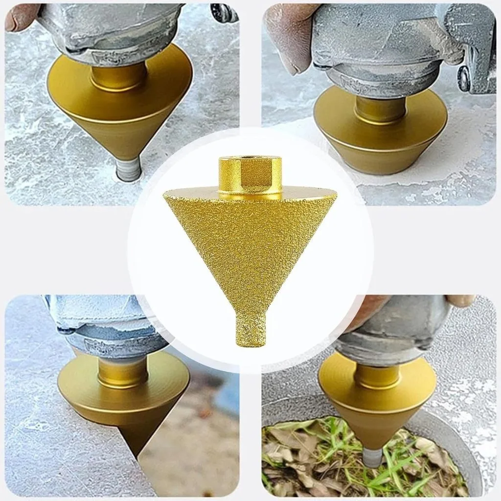 

M10 Thread Carve Polishing Diamond Beveling Chamfer Bit 38/50mm Cone Punching Expanding Drill Bit Grinding Wheel