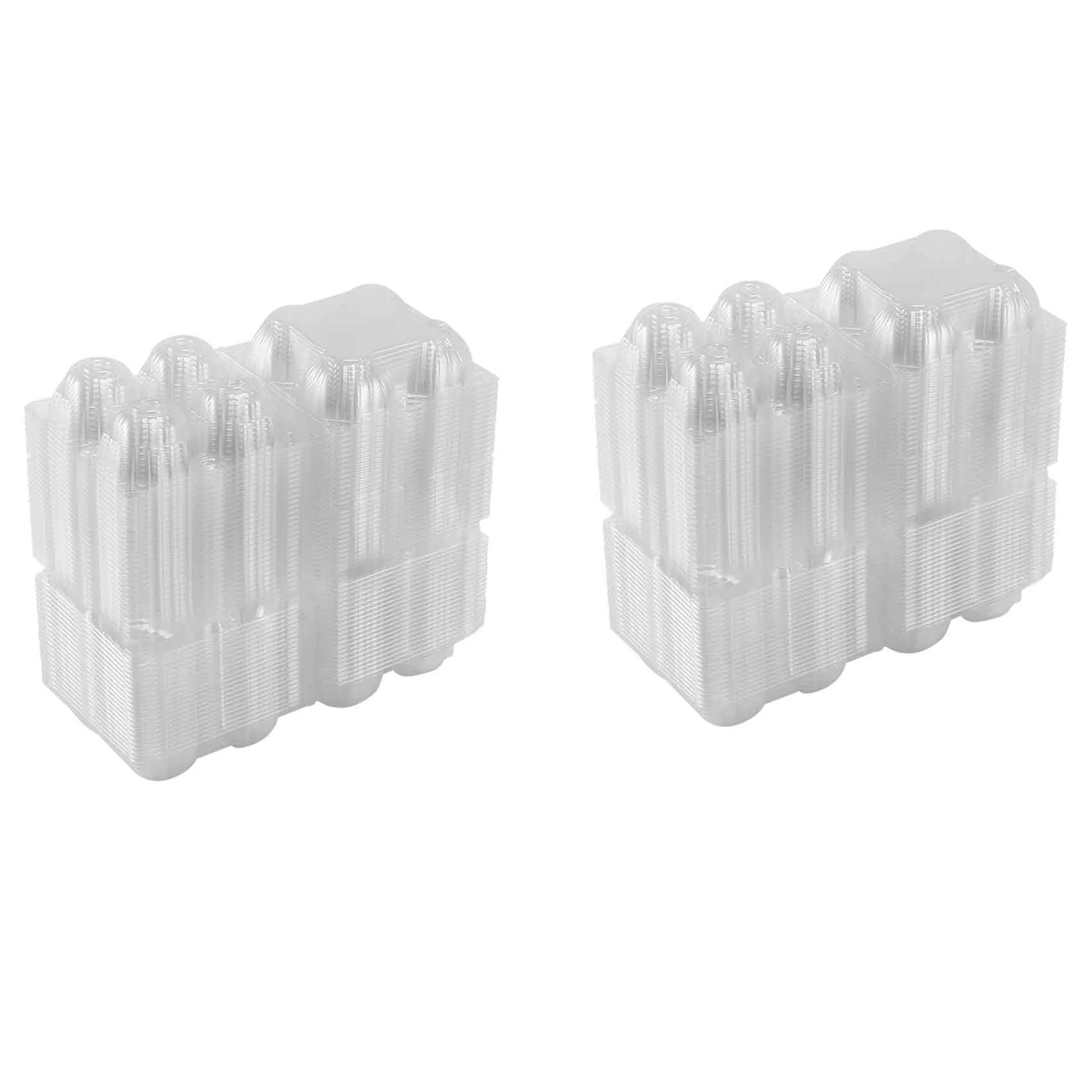 BHBD-100Pcs Plastic Egg Cartons Bulk Clear Chicken Egg Tray Holder For Family Pasture Chicken Farm Business Market- 4 Grids