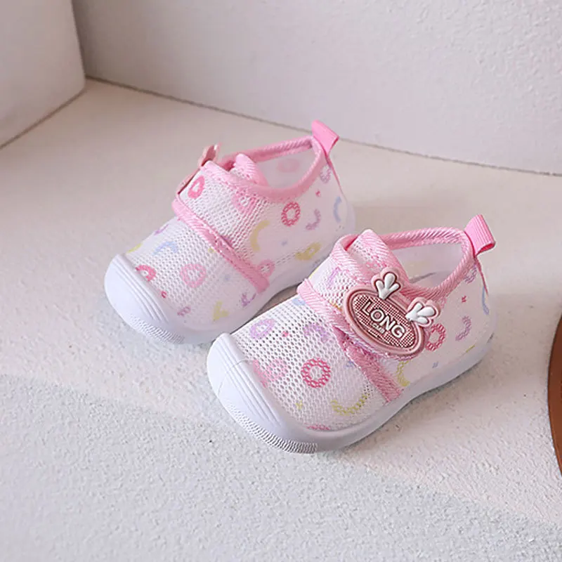 Toddler Squeaky Shoes Baby Boy Girl First-Walking Sneakers Infant Soft Sole Little Kid Trainers for 0-3-Year-old First Walkers